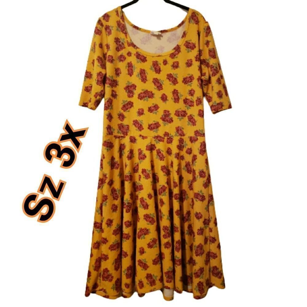 Plus Size Floral Skater Dress Sz 3x